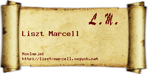 Liszt Marcell névjegykártya